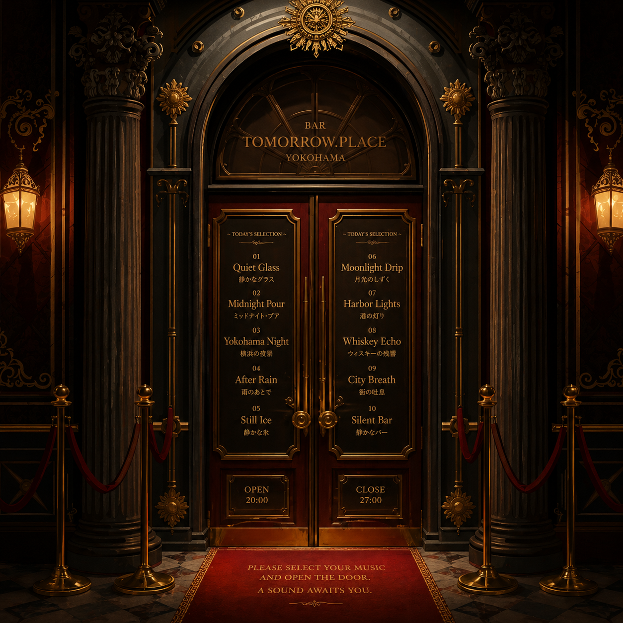 Tomorrow Night double doors with ten selections